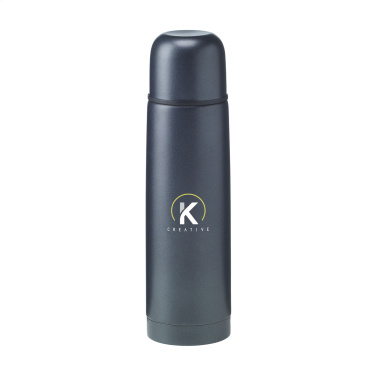 Logo trade promotional merchandise photo of: Frosted Bottle RCS Recycled Steel 500 ml thermo bottle