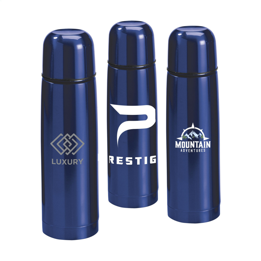 Logo trade advertising products picture of: ThermoColour RCS Recycled Steel 500 ml thermo bottle