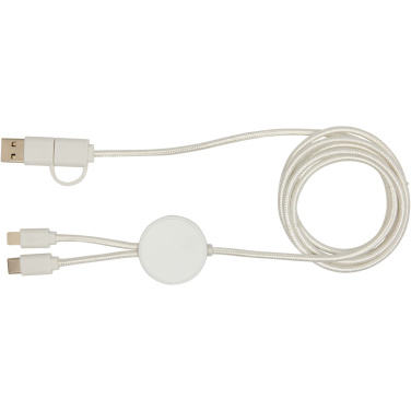 Logotrade advertising product image of: Citala 5-in-1 recycled plastic 150 cm data sync and 27W fast charge cable