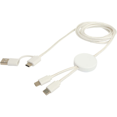 Logotrade promotional items photo of: Citala 5-in-1 recycled plastic 150 cm data sync and 27W fast charge cable