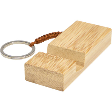 Logotrade business gift image of: Bosona bamboo phone holder with keychain