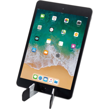 Logo trade promotional merchandise image of: Buna recycled plastic foldable tablet and phone stand