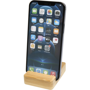 Logo trade promotional merchandise image of: Ebla bamboo phone stand