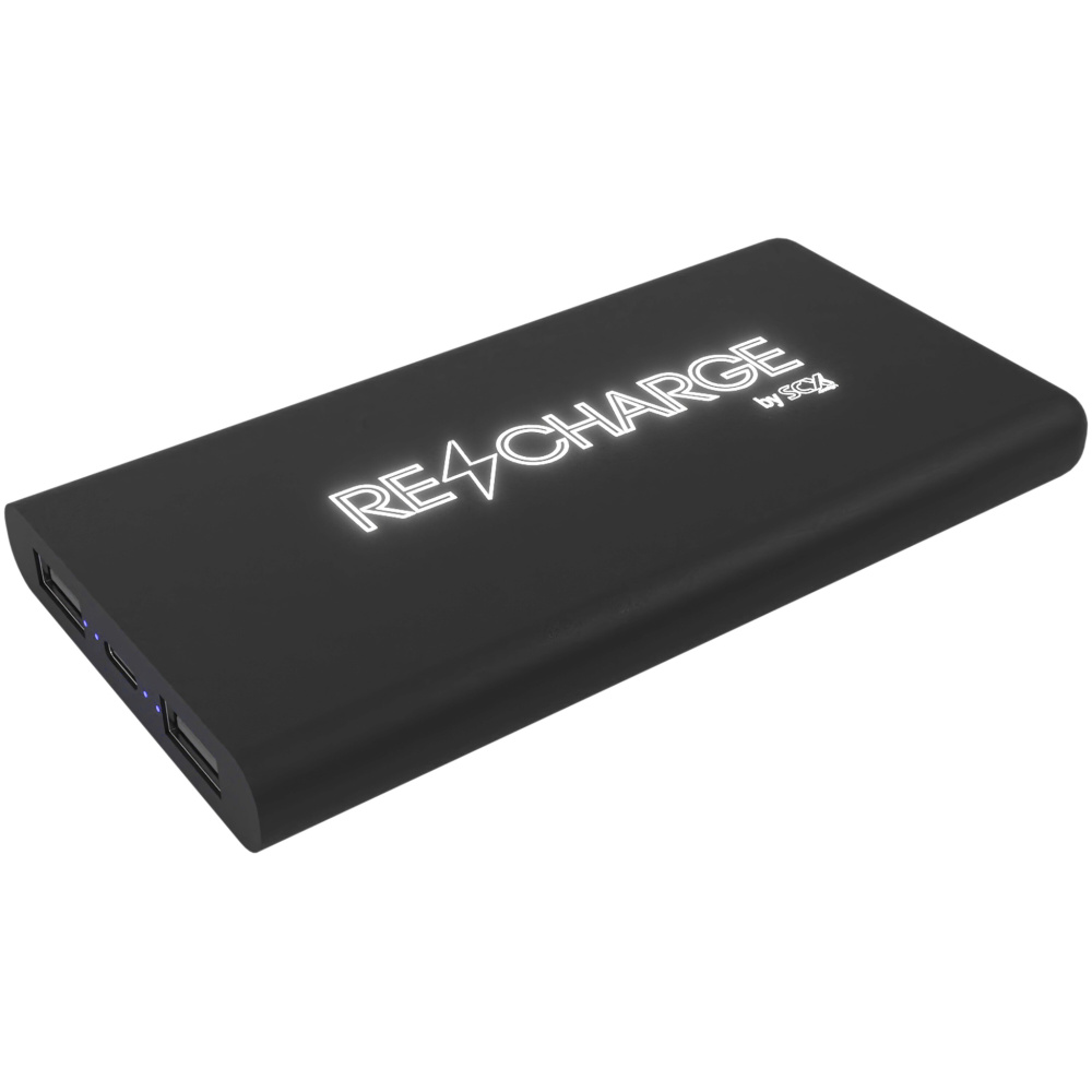 Logotrade corporate gifts photo of: SCX.design P40 10.000 mAh light-up wireless rubber power bank