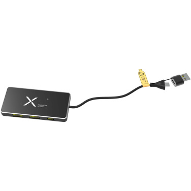 Logotrade corporate gift image of: SCX.design H20 8-in-1 USB hub with dual input and 6-ports