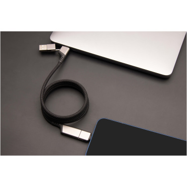 Logotrade promotional giveaways photo of: SCX.design C52 100W 4-in-1 rPET magnetic ultra fast charging cable 