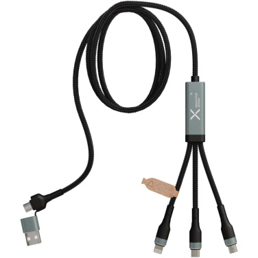 Logo trade promotional gift photo of: SCX.design C53 100W 5-in-1 rPET ultra fast charging cable