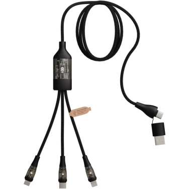 Logo trade advertising products image of: SCX.design C50 5-in-1 fast charging 100W/5A cable with digital display