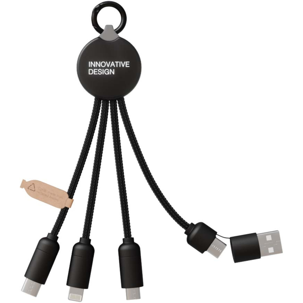 Logo trade promotional giveaways picture of: SCX.design C14 15W 5-in-1 charging cable