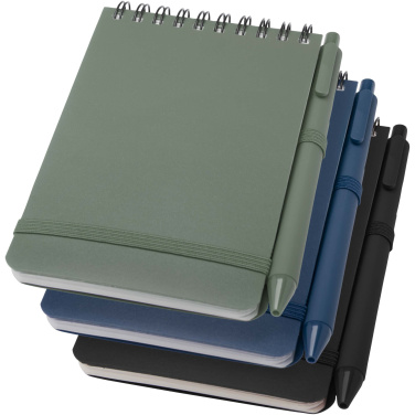 Logotrade advertising product image of: Thalaasa A6 hard cover ocean-bound notebook with ballpoint pen (black ink)