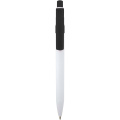 Unica recycled plastic ballpoint pen (black ink), Solid black