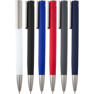 Logotrade promotional item picture of: Ziggur aluminium ballpoint pen (blue ink)