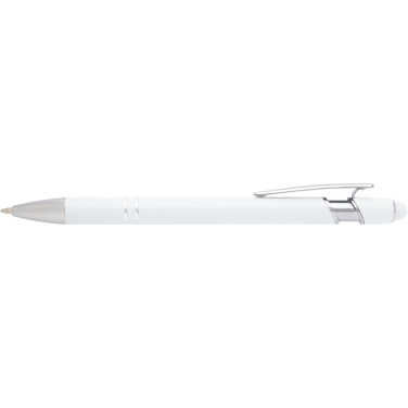 Logo trade business gift photo of: Kish ballpoint pen with silver finish (blue ink)