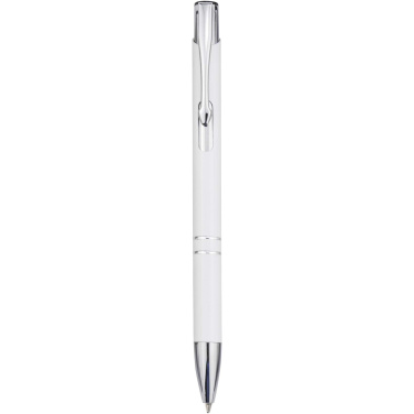 Logo trade promotional giveaways image of: Moneta recycled aluminium ballpoint pen (blue ink)