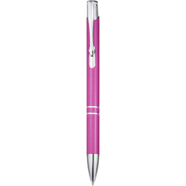 Logo trade promotional merchandise picture of: Moneta recycled aluminium ballpoint pen (blue ink)