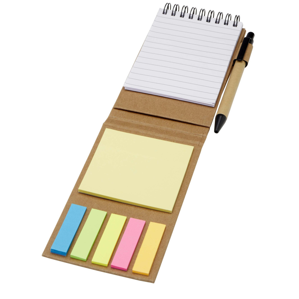 Logotrade advertising product image of: Flipper sticky notepad with ballpoint pen (black ink)