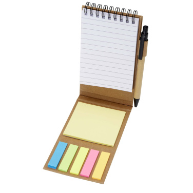 Logo trade promotional gift photo of: Flipper sticky notepad with ballpoint pen (black ink)