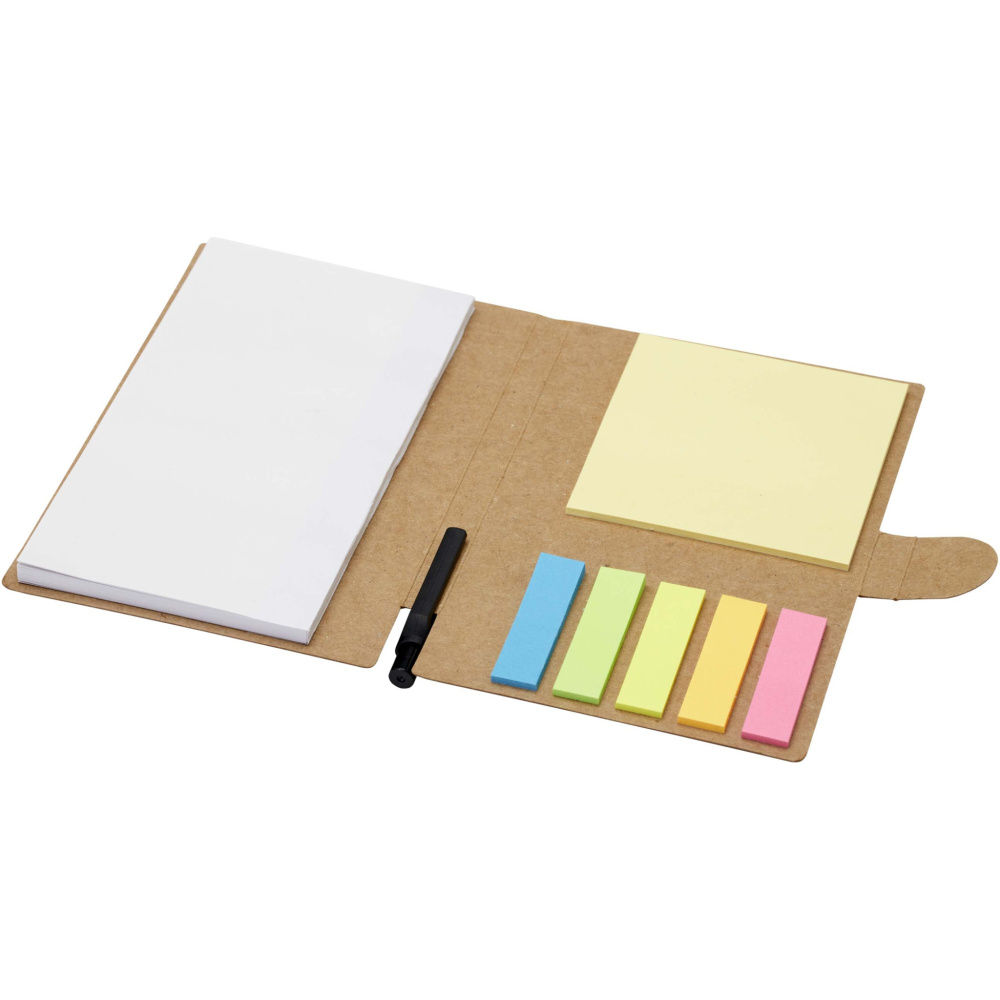 Logo trade business gifts image of: Swift sticky notes booklet with ballpoint pen (black ink)