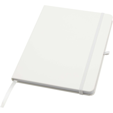 Logo trade promotional merchandise picture of: Teak A5 recycled hard cover notebook with lined pages