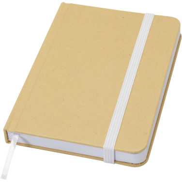 Logo trade promotional gifts image of: Reed A6 recycled hard cover notebook with plain pages