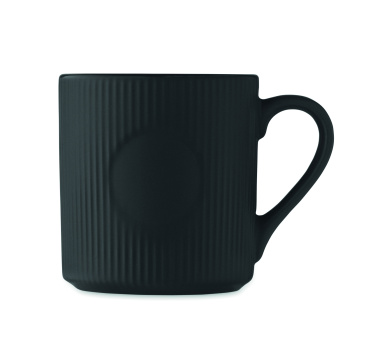 Logo trade promotional merchandise image of: Ribbed ceramic mug mat 340 ml