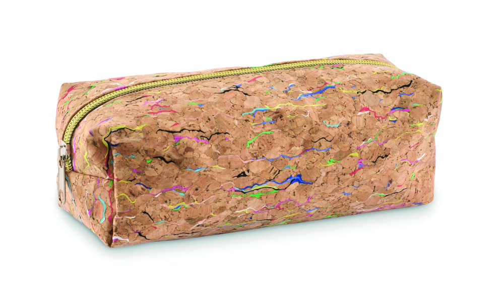 Logotrade promotional item picture of: Coloured cork pencil case