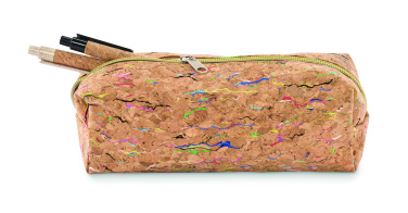 Logo trade advertising products image of: Coloured cork pencil case