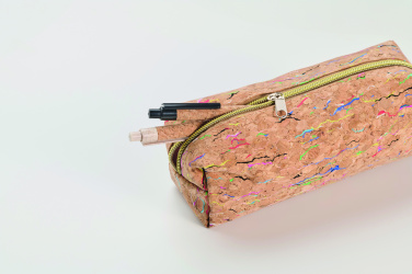 Logo trade business gift photo of: Coloured cork pencil case