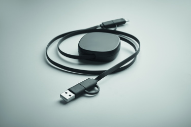 Logo trade promotional giveaway photo of: 60W retractable charging cable