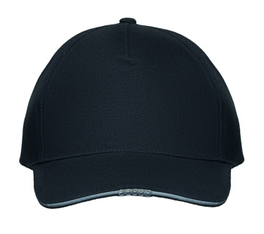 Logo trade promotional merchandise photo of: 5 panel LED cotton cap 220gr/m²