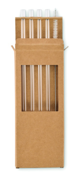 Logotrade advertising product image of: 4 reusable glass straws