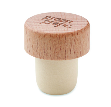 Logo trade promotional products image of: Beech wood bottle stopper