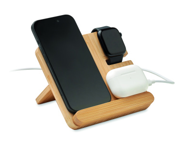 Logo trade corporate gifts image of: 3 in 1 15W wireless charger