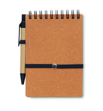 Logo trade business gifts image of: Recycled notebook with ball pen