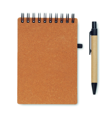 Logo trade corporate gifts picture of: Recycled notebook with ball pen