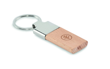 Logotrade corporate gift picture of: Key ring with rubber wood