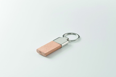 Logo trade advertising products image of: Key ring with rubber wood