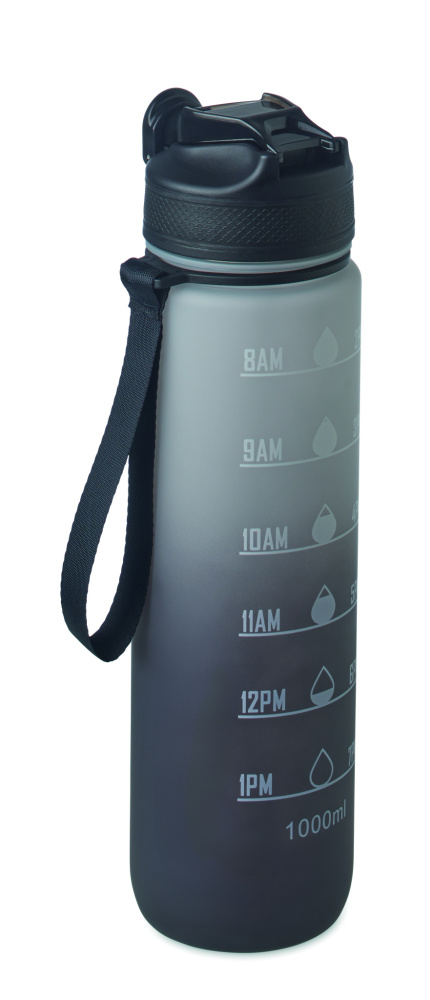 Logo trade promotional giveaways image of: Sports water bottle RPET 1L