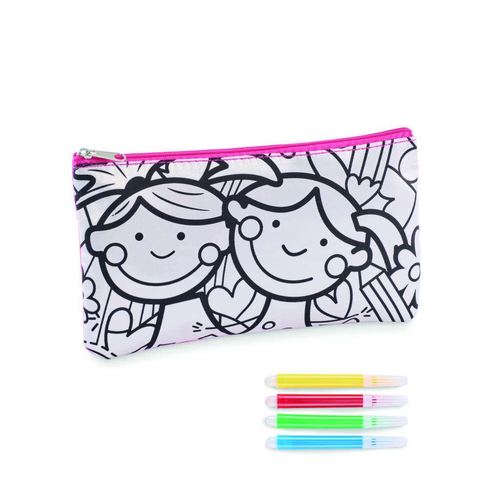 Logo trade promotional merchandise photo of: Pencil case with markers