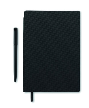 Logo trade promotional giveaways image of: A5 PU notebook with pen