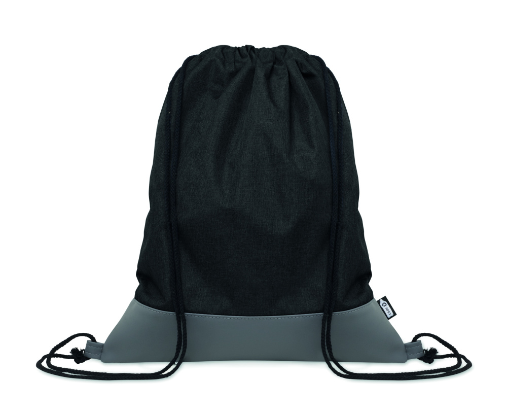 Logotrade promotional merchandise photo of: RPET PU drawstring bag 2 tone