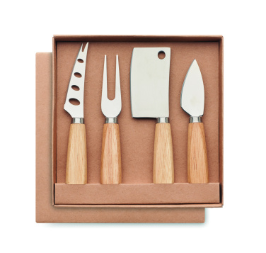 Logo trade promotional items image of: Set of 4 cheese knives