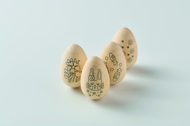 Logo trade promotional item photo of: Wooden eggs painting set