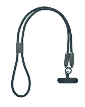 Logo trade promotional gift photo of: 60W phone holder lanyard cable