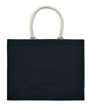Logo trade advertising product photo of: Jute bag with cotton handle