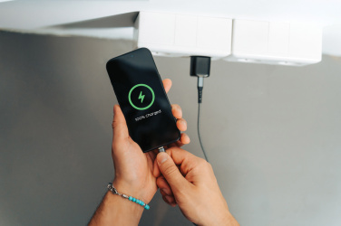 Logo trade advertising product photo of: Urban Vitamin Monterey RCS recycled plastic 20W GAN charger