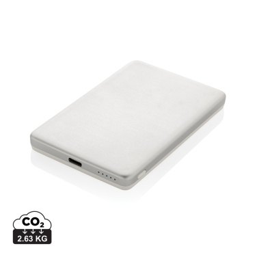 Logo trade corporate gifts image of: Orion RCS recycled aluminum 5000 mah 5W magnetic powerbank