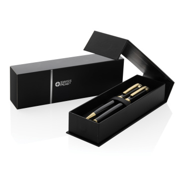 Logo trade advertising products picture of: Swiss Peak Luca RCS recycled brass deluxe pen set