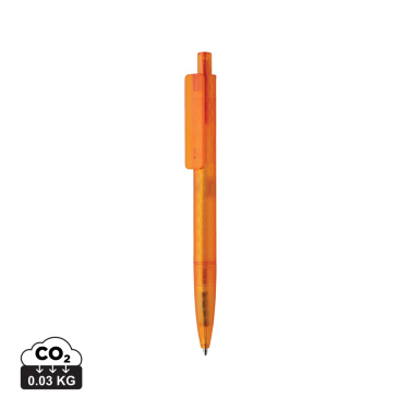 Logo trade corporate gift photo of: X3 GRS recycled PC plastic pen frosted