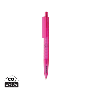 Logo trade business gifts image of: X3 GRS recycled PC plastic pen frosted